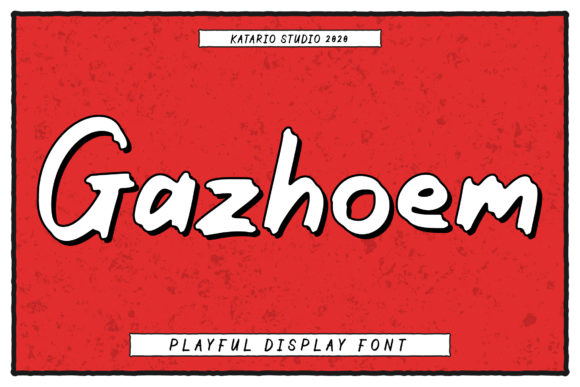 Gazhoem: A Hand-Drawn Display Font for Authentic Brands
